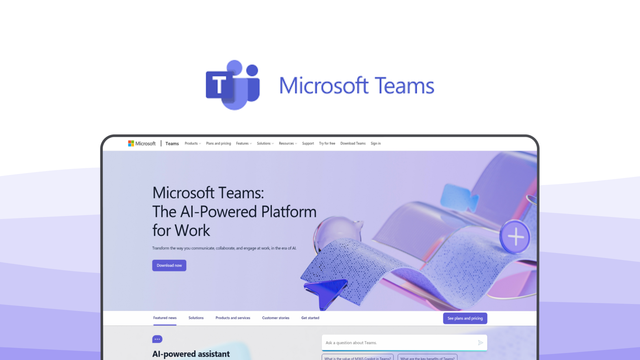 Microsoft Teams a video conference tool, featuring chat integration, screen sharing, meeting recording, live captions, copilot ai, office integration.