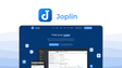Joplin a note taking tool, featuring open source markdown, e2e encryption, cross platform, evernote import, notebooks tags.
