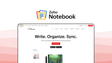 Zoho Notebook a note taking tool, featuring smart cards, cloud sync, audio notes, web clipper, gesture support.
