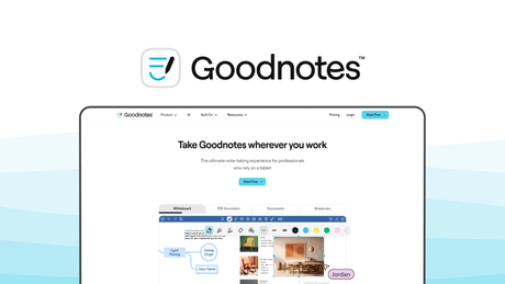 Goodnotes a note taking tool, featuring handwritten notes, pdf annotation, ai math, ipad optimization, study tools.