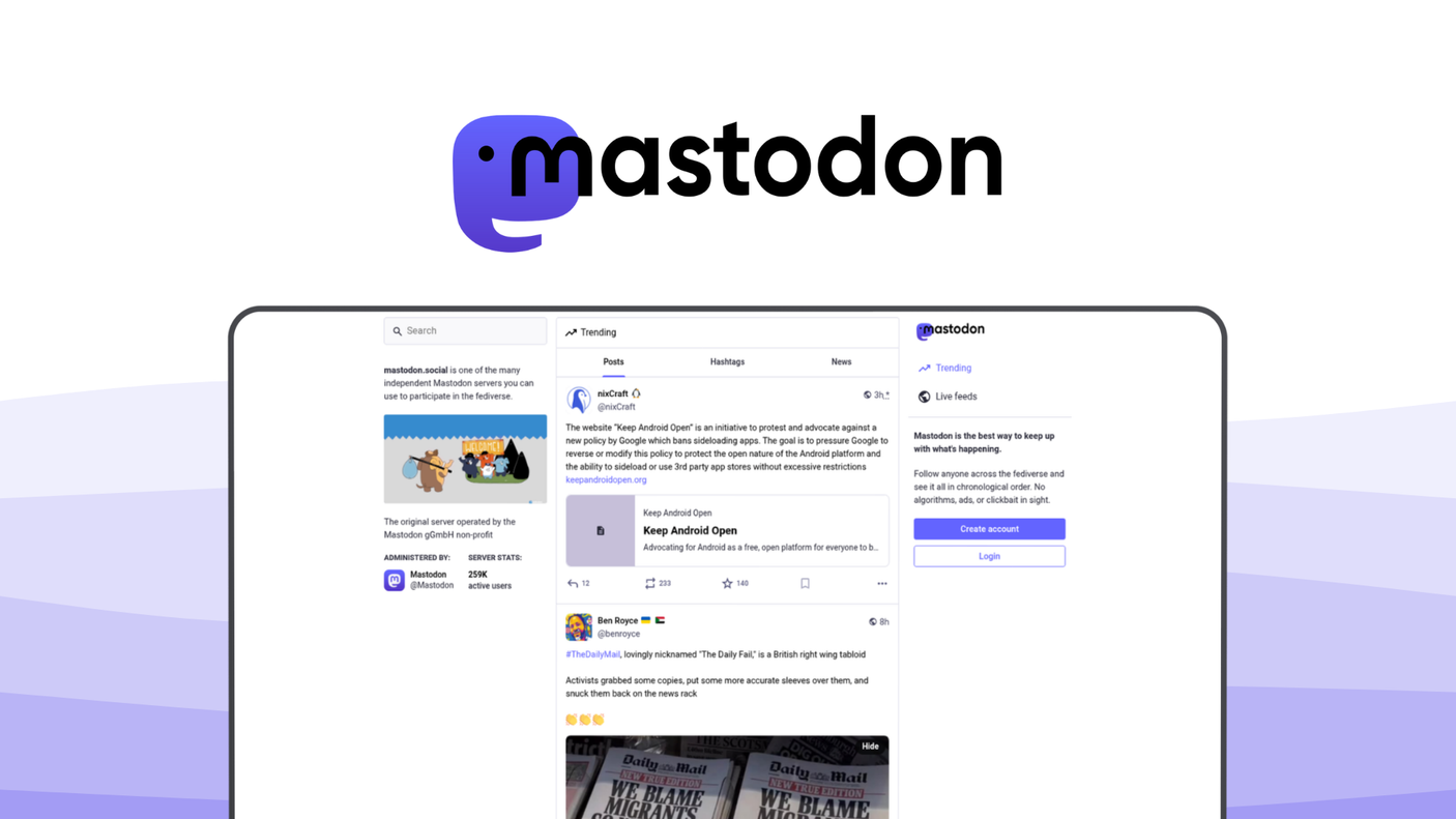 Mastodon a social media platform tool, featuring decentralized servers, chronological feed, privacy controls, federated network, user verification.