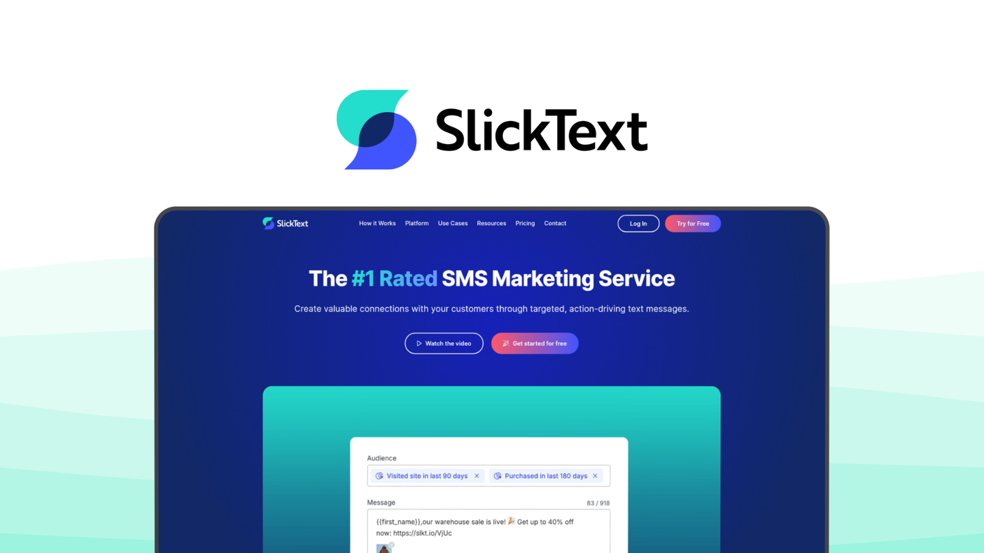 SlickText a sms marketing tool, featuring bulk messaging, campaign automation, two-way messaging, loyalty programs, mms support.
