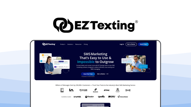 EZ Texting a sms marketing tool, featuring bulk messaging, text automations, ai compose, two-way texting.
