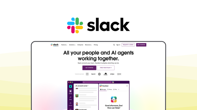 Slack a team communication tool, featuring real-time messaging, channel organization, threaded conversations, video huddles, app integrations, ai summaries, workflow automation, file sharing.