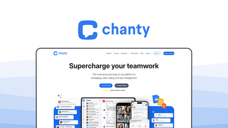 Chanty a team communication tool, featuring task management, voice and video calls, threaded conversations, file sharing, polls and announcements, kanban board, ai assistance, unlimited history.