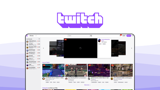 Twitch a social media platform tool, featuring live interaction, streaming, subscription alerts, stream clips, monetization bits.