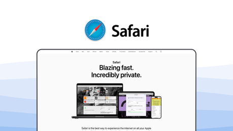 Safari a web browser tool, featuring intelligent tracking prevention, icloud keychain, tab groups, web apps, live text.