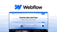 Webflow a website builder tool, featuring visual code canvas, advanced interaction design, flexible cms structure, clean code export, global style classes.