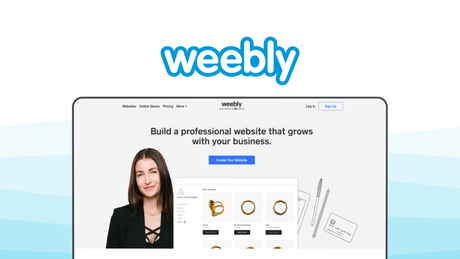 Weebly a website builder tool, featuring structured page editor, integrated ecommerce tools, mobile management app, third-party app center, built-in seo guides.