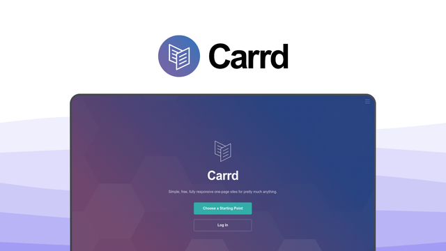 Carrd a website builder tool, featuring single page builder, responsive one-page templates, affordable pricing plans, widget embedding tools, fast setup process.
