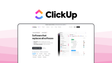 ClickUp a project management tool, featuring highly customizable views, robust task automation, goal tracking system, native docs integration, real-time collaboration.