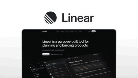 Linear a project management tool, featuring lightning fast performance, keyboard-first navigation, automated sprint cycles, git workflow integration, offline mode support.