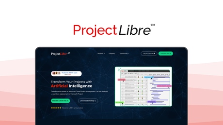 Project Libre a project management tool, featuring microsoft project compatibility, earned value costing, work breakdown structure, resource histogram charts, network diagram views.