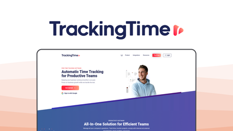 TrackingTime a time tracking tool, featuring project management, attendance tracking, time cards, team analytics, client billing.