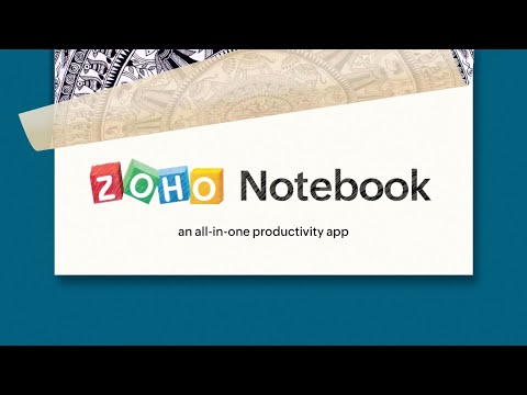 What is Zoho Notebook? Demo & tutorial video.